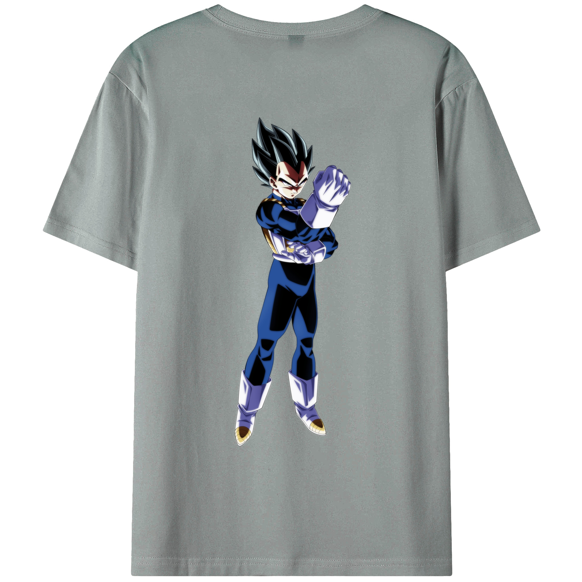 （画像用） ドラゴンボール ベジータ四世（Bejīta Yonsei）DRAGON BALL Vegeta IV 綿100％ メンズ半袖Tシャツ（バックプリント） 通気性